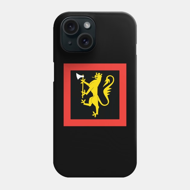 Norwegian military standard of Telemark Battalion Phone Case by Wickedcartoons