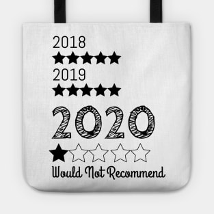 2020 Would Not Recommend, Very Bad 2020, Quarantina Gift, Social Distancing Gift Tote