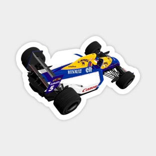 Nigel Mansell's Williams FW14 Formula 1 Car Magnet