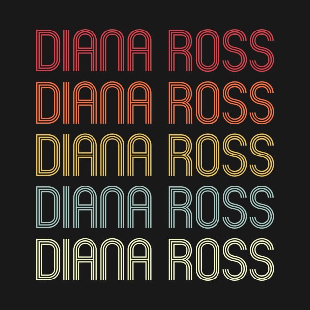 Retro Diana Wordmark Repeat - Vintage Style by Realistic Flamingo