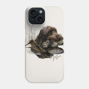 Wirehaired Pointing Griffon , Woodcock hunting Phone Case