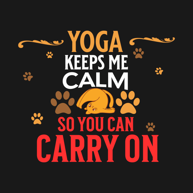 Yoga Funny Cat Pose by NICHE&NICHE