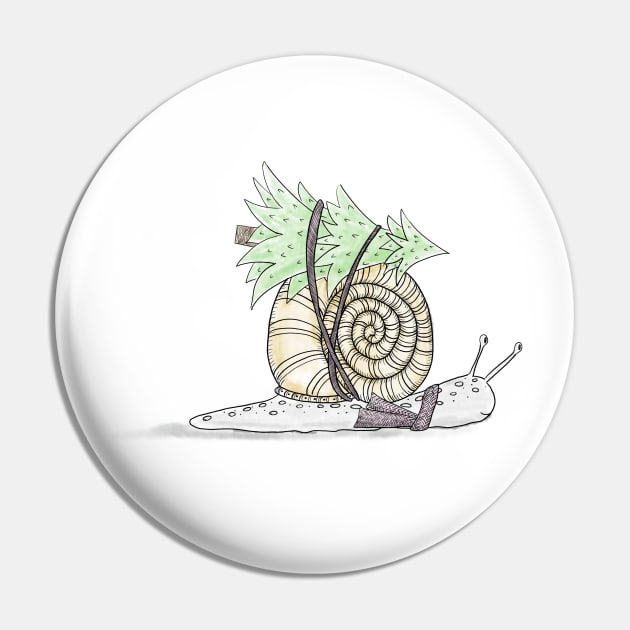 Christmas Snail Pin by LauraKatMax