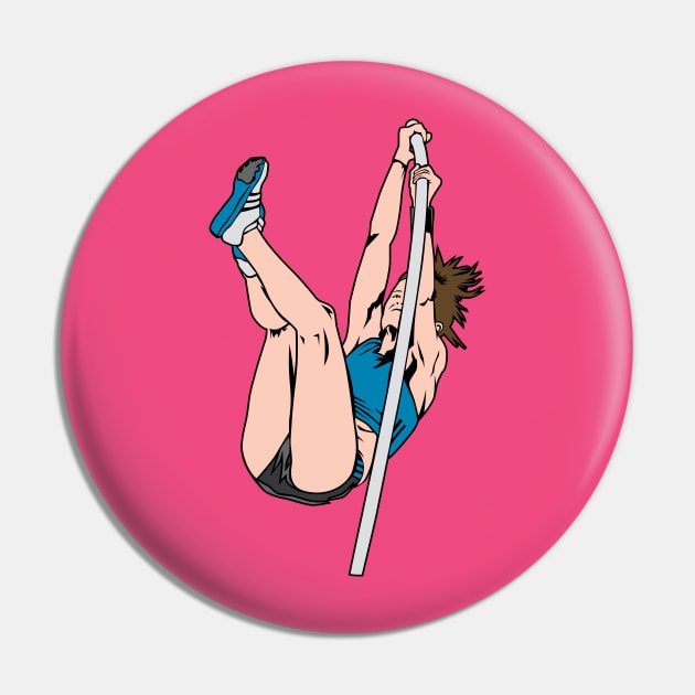 Pole Vaulting Woman - Pole Vault Shirt Pin by Nowhereman78