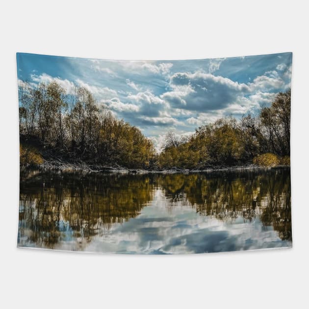 Reflection in the water Tapestry by GRKiT