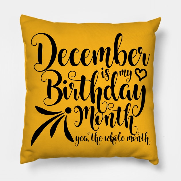 December Birthday Pillow by Kuys Ed