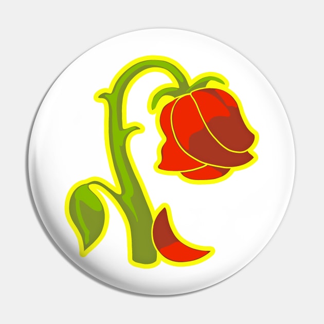 Wilted Rose Pin by Nerdpins