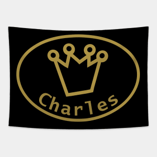 Gold Charles Crown Oval Tapestry