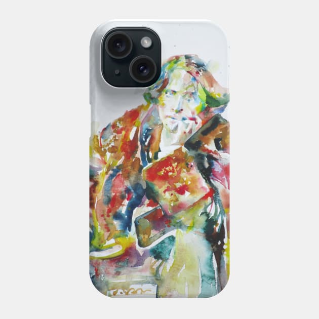 OSCAR WILDE watercolor portrait .23 Phone Case by lautir