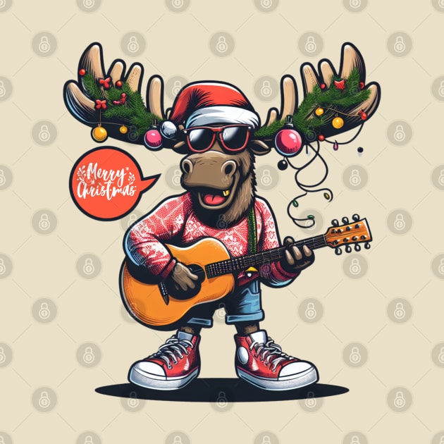 Merry Christmoose Moose Christmas 2024 by BukovskyART