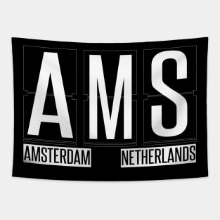 AMS - Amsterdam Netherlands Souvenir or Gift Shirt Apparel Tapestry