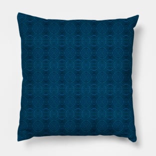 Blue Circles Pattern Pillow