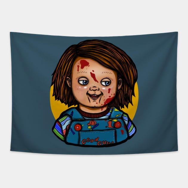Good guy Chucky Tapestry by HeichousArt