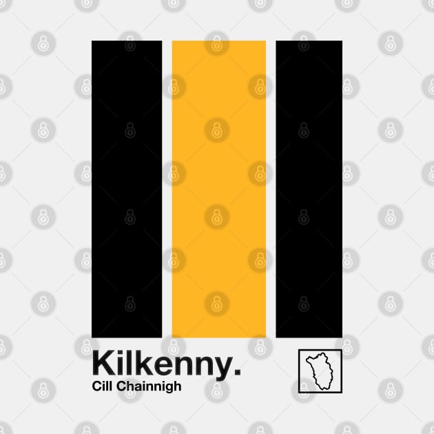 County Kilkenny / Original Retro Style Minimalist Poster Design by feck!