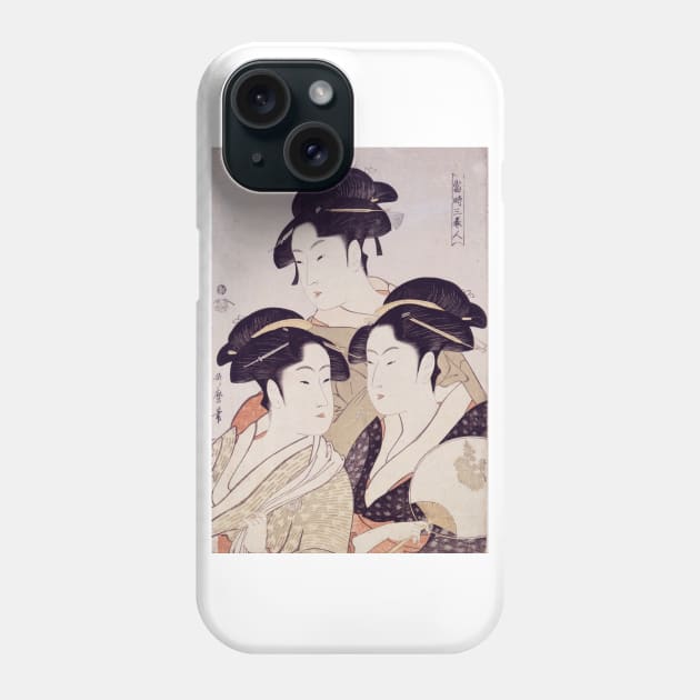 Geisha: Three Beauties of the Present Day Phone Case by topower