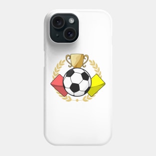 Soccer red & yellow card Trophy Phone Case