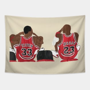 Jordan And Pippen Tapestry