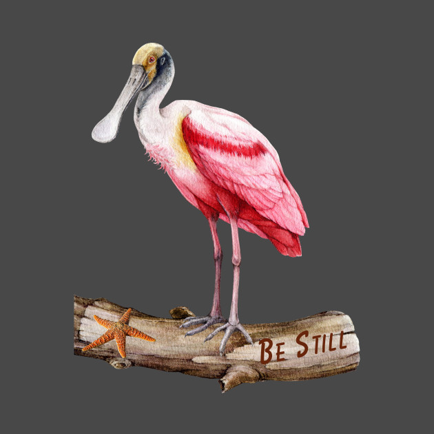 Spoonbill (Back Print) by NatureDzines