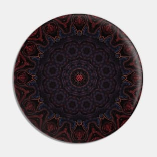 Orange Autumn Mandala Design Fall Pin