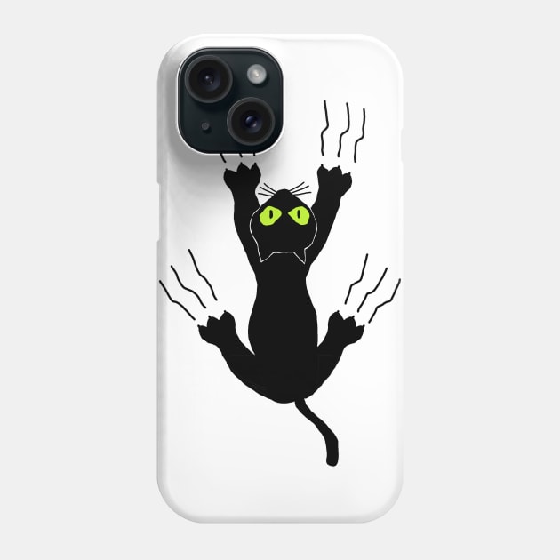 Black Cat Phone Case by valentinahramov