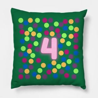 4 number Pillow