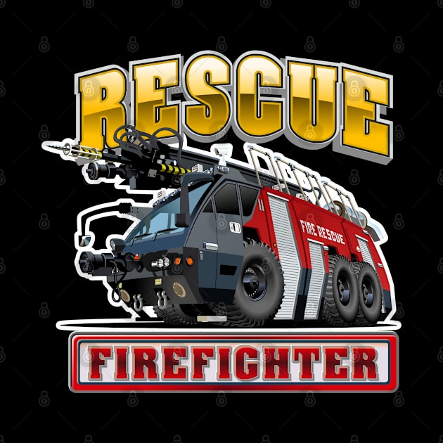 Cartoon Fire Truck by Mechanik