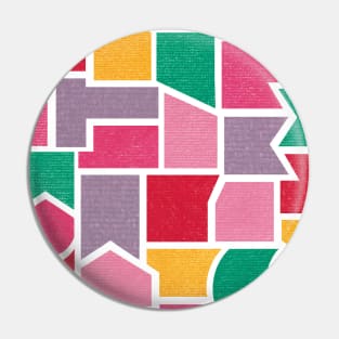 Color Pieces Pattern Pin