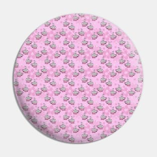 Flower Teacup Pink Pattern Pin