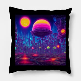 Orbs Mysterious Astral City Pillow