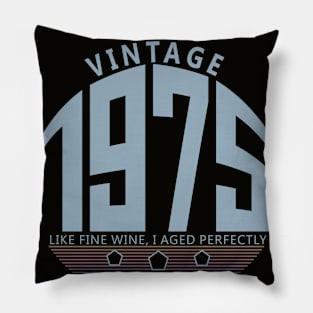 45th Birthday T-Shirt - Vintage 1975 Pillow