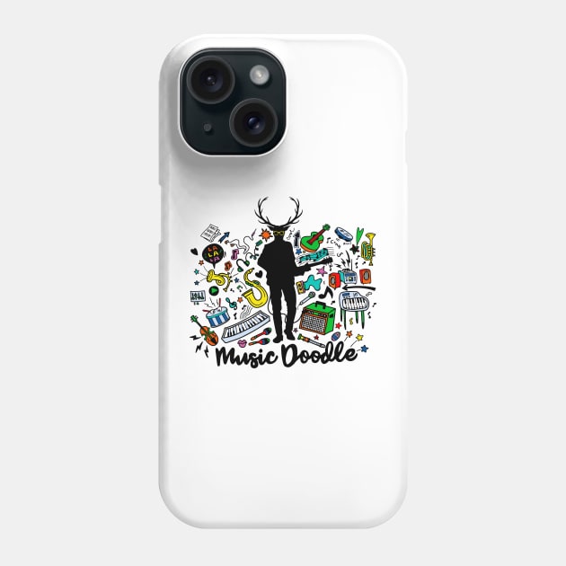 doodle music Phone Case by Mako Design 