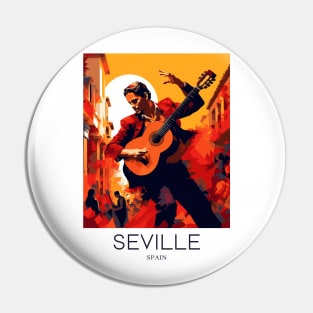 A Pop Art Travel Print of Seville - Spain Pin