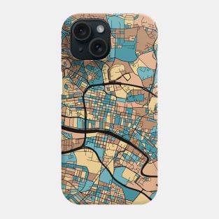 Glasgow Map Pattern in Mid Century Pastel Phone Case