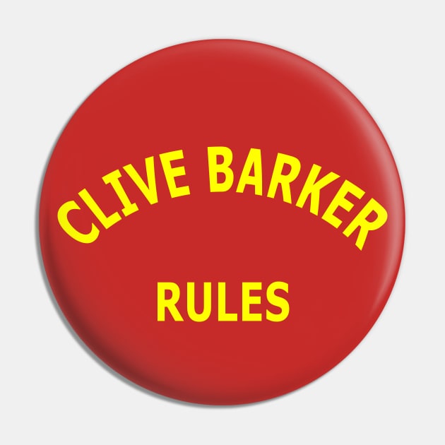 Clive Barker Rules Pin by Lyvershop