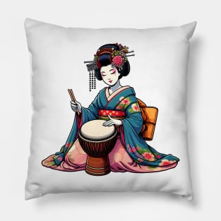 Djembe Geisha Pillow