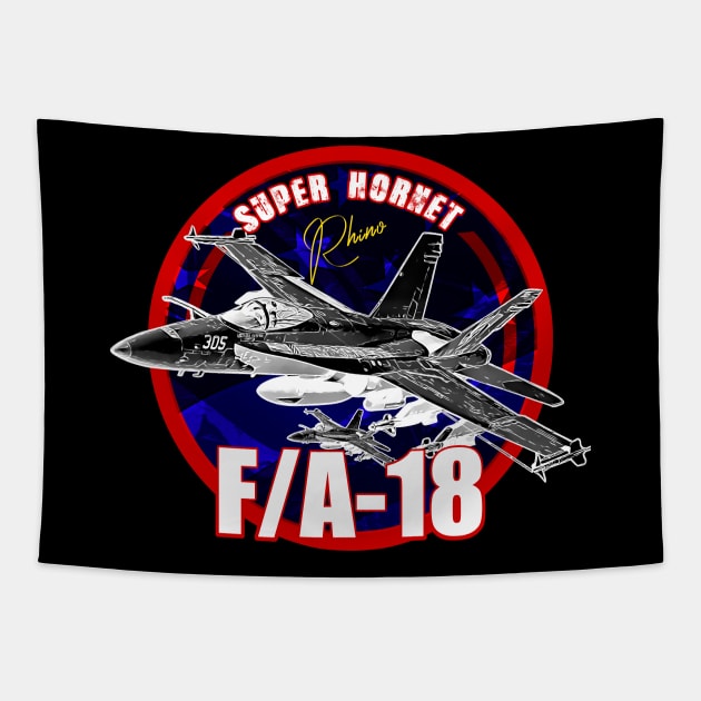 F18 Hornet Us Air Force Fighterjet Tapestry by aeroloversclothing