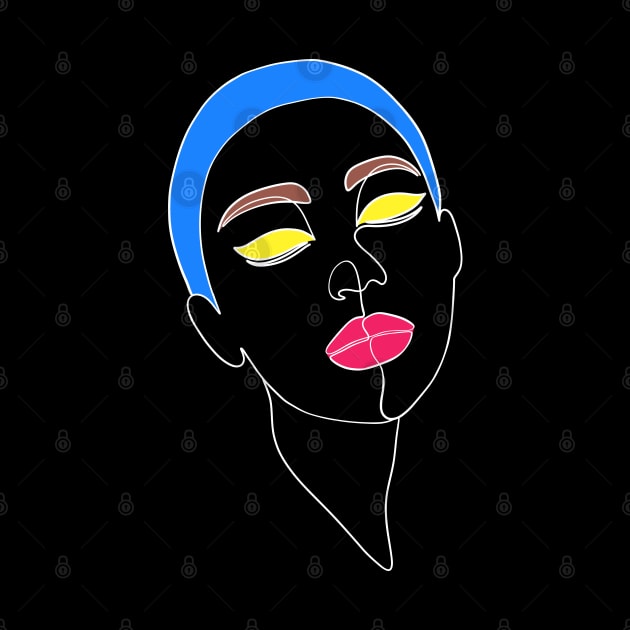 Woman face in minimalist style by WarmJuly