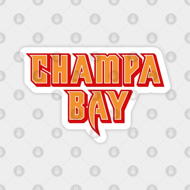 Champa Bay - White/Orange Magnet by KFig21