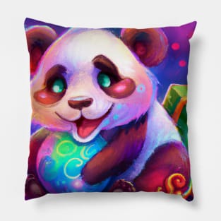 Cute Panda Drawing Pillow