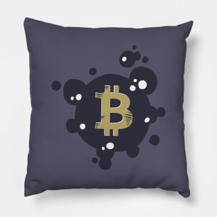 Crypto Bitcoin BTC Design Pillow