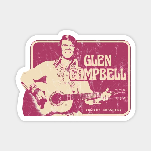 Glen Campbell - The Rhinestone Cowboy Magnet by Pitchin' Woo Design Co.