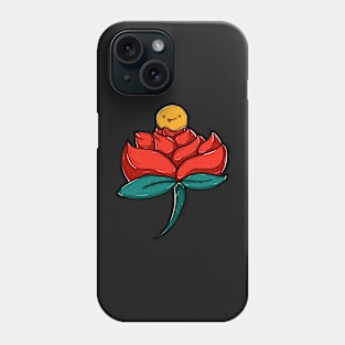 Roses flower with smile emoticon Phone Case