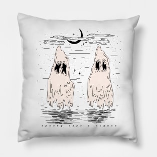 Halloween Ghost Spooky Days And Nights Pillow