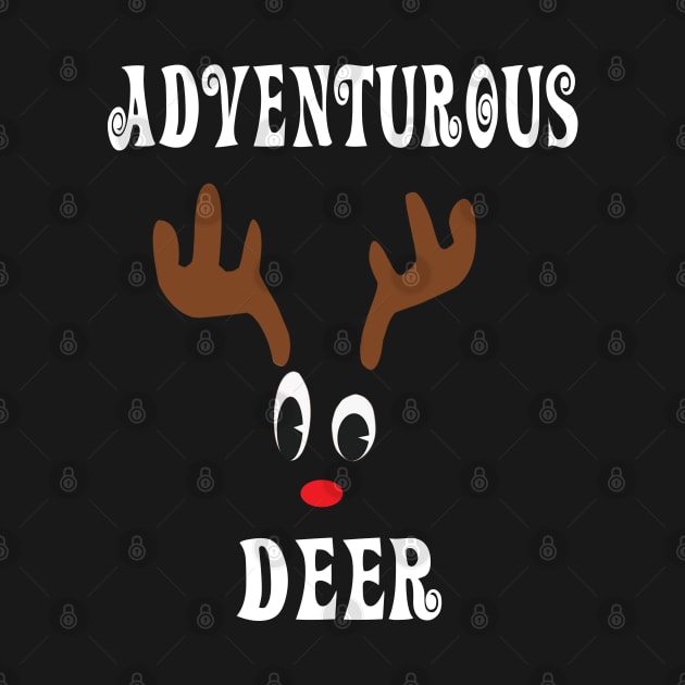 Adventurous Reindeer Deer Red nosed Christmas Deer Hunting Hobbies   Interests by familycuteycom