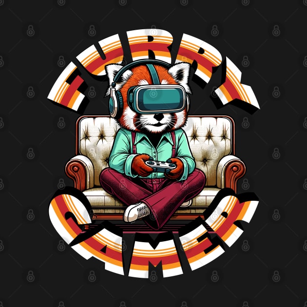 Red Panda VR Adventurer - Retro Gaming Bliss by TimeWarpWildlife