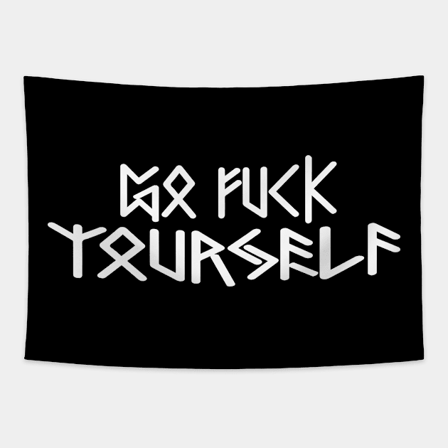 viking runes go fuck yourself Tapestry by HBfunshirts