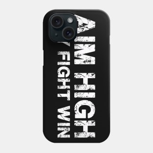 Aim High Fly Fight Win USAF White Phone Case