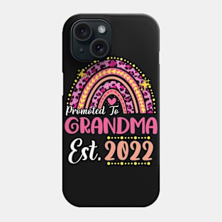 Promoted to Grandma Est.2022 Rainbow Mama to Be New Mama Phone Case