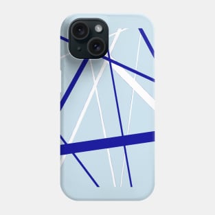 Criss Cross Royal Blue and White Lines Phone Case