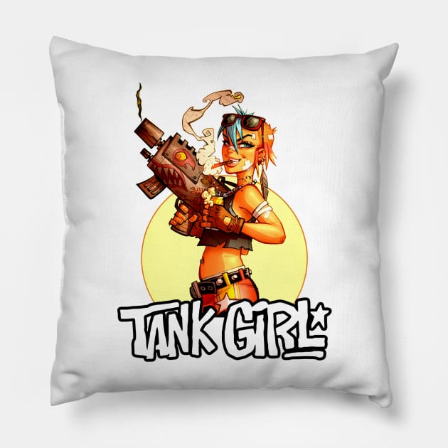 Tank Girl (Alt Print) Pillow by Nerdology